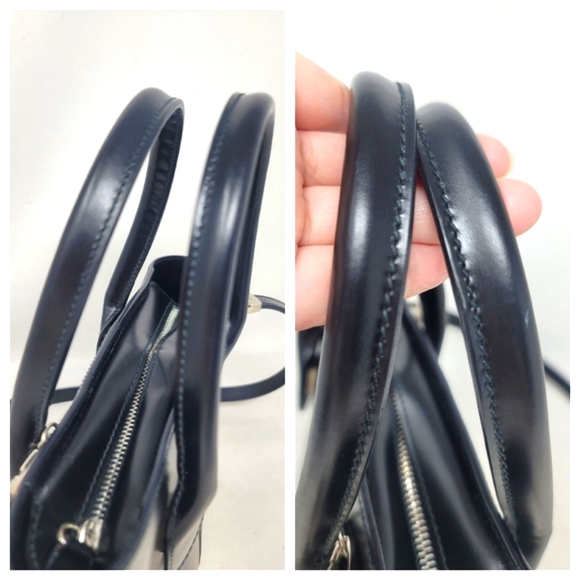 Tod\'s D Bag Black Leather Mini Tote Shoulder Hand Bag Authentic Vintage